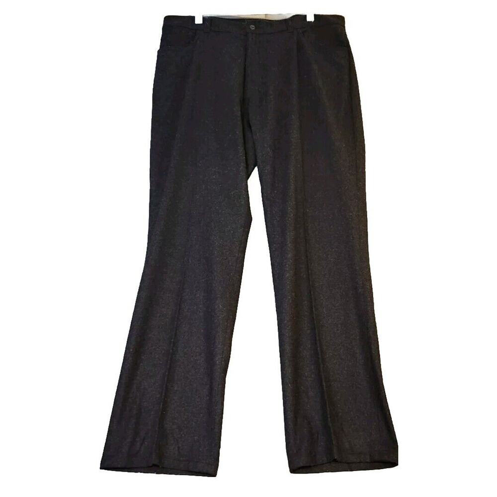 Polo By Ralph Lauren Vintage Wool Polyester Blend Stretch Pants Men‎ 38X32 Black